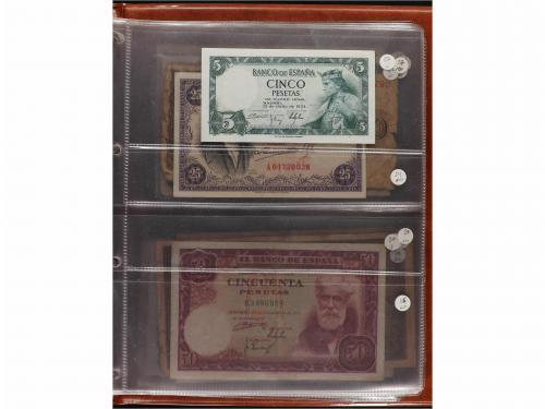 ESTADO ESPAÑOL. Lote 55 billetes 1 a 1.000 Pesetas. 1936 a 1