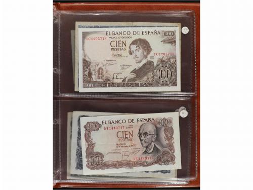 ESTADO ESPAÑOL. Lote 55 billetes 1 a 1.000 Pesetas. 1936 a 1