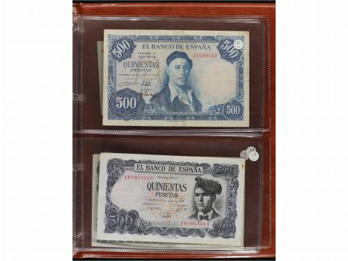 ESTADO ESPAÑOL. Lote 55 billetes 1 a 1.000 Pesetas. 1936 a 1