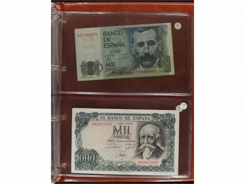 ESTADO ESPAÑOL. Lote 55 billetes 1 a 1.000 Pesetas. 1936 a 1