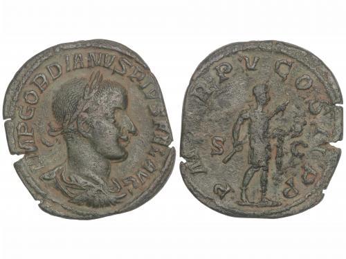 IMPERIO ROMANO. Sestercio. Acuñada el 241-243 d.C. GORDIANO 