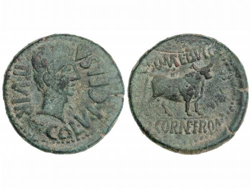 MONEDAS HISPÁNICAS. As. 27 a.C.-14 d.C. ÉPOCA DE AUGUSTO. CE