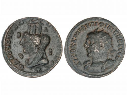 IMPERIO ROMANO. AE 30. Acuñada el 244-249 d.C. FILIPO I. ANT