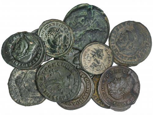 IMPERIO ROMANO. Lote 15 monedas Cobres Bajo Imperio. AE. Inc