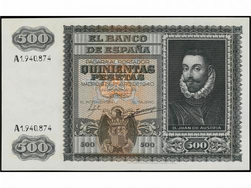ESTADO ESPAÑOL. 500 Pesetas. 9 Enero 1940. Juan de Austria. 
