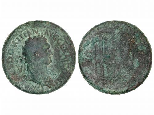 IMPERIO ROMANO. Sestercio. Acuñada el 85 d.C. DOMICIANO. Anv