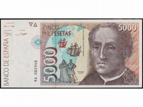 JUAN CARLOS I. 5.000 Pesetas. 12 Octubre 1992. Colón. Serie 