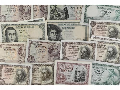 ESTADO ESPAÑOL. Lote 23 billetes 1 a 5 Pesetas. Incluye 1 Pe