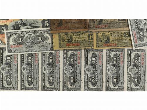 EMISIONES DE ULTRAMAR I ANDORRA. Lote 15 billetes. 1872 a 18