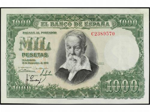 ESTADO ESPAÑOL. 1.000 Pesetas. 31 Diciembre 1951. Sorolla. S