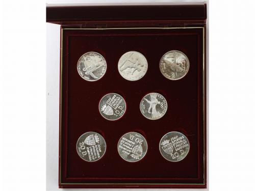 ANDORRA. Serie 8 monedas 10 (2) y 20 Diners (6). AR. Olimpia