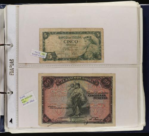 BILLETES ESPAÑOLES. Lote 120 billetes 40 Centimos a 1.000 Pe