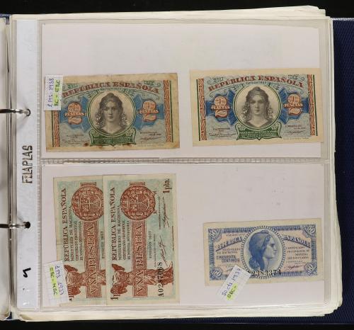 BILLETES ESPAÑOLES. Lote 120 billetes 40 Centimos a 1.000 Pe