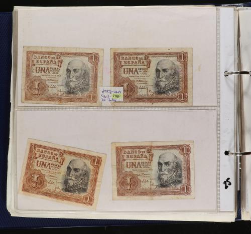 BILLETES ESPAÑOLES. Lote 120 billetes 40 Centimos a 1.000 Pe