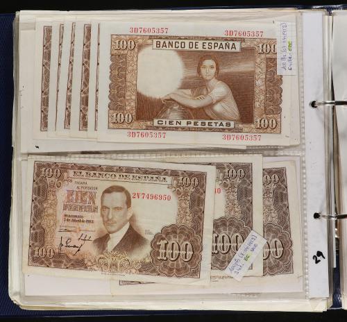 BILLETES ESPAÑOLES. Lote 120 billetes 40 Centimos a 1.000 Pe
