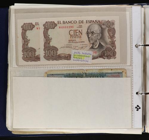 BILLETES ESPAÑOLES. Lote 120 billetes 40 Centimos a 1.000 Pe