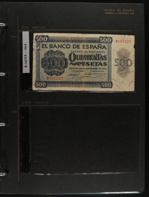 ESTADO ESPAÑOL. Lote 32 billetes 1 a 5.000 Pesetas. 1936 a 1