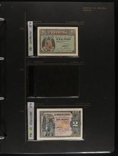 ESTADO ESPAÑOL. Lote 32 billetes 1 a 5.000 Pesetas. 1936 a 1