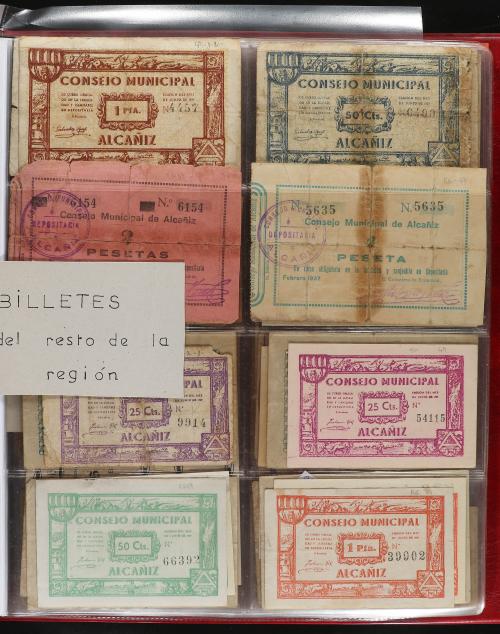 BILLETES LOCALES GUERRA CIVIL. Lote 230 billetes. Interesant