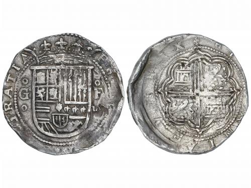 FELIPE II. 8 Reales. S/F. GRANADA. F. Anv.: G entre circulit