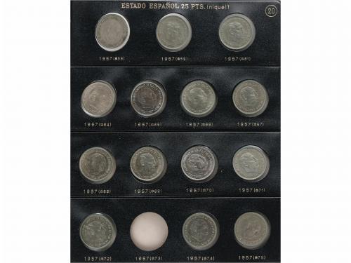 LOTES y COLECCIONES. Lote 38 monedas. s. XX. Estado Español 