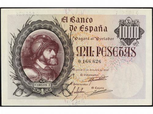ESTADO ESPAÑOL. 1.000 Pesetas. 21 Octubre 1940. Carlos I. (L