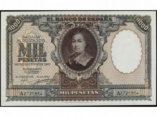 ESTADO ESPAÑOL. 1.000 Pesetas. 9 Enero 1940. Murillo. (Leves