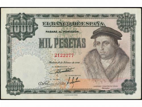 ESTADO ESPAÑOL. 1.000 Pesetas. 19 Febrero 1946. Luis Vives. 