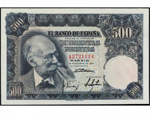 ESTADO ESPAÑOL. 500 Pesetas. 15 Noviembre 1951. Benlliure. S