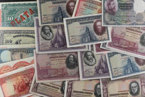 GUERRA CIVIL, ZONA REPUBLICANA. Lote 54 billetes 5 Centavos 