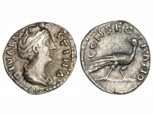 IMPERIO ROMANO. Denario. Acuñada posterior al 141 d.C. FAUST