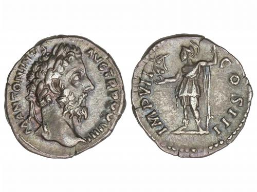 IMPERIO ROMANO. Denario. Acuñada el 174-175 d.C. MARCO AUREL