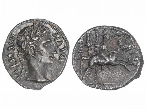 IMPERIO ROMANO. Denario. Acuñada el 8 a.C. AUGUSTO. LUGDUNUM