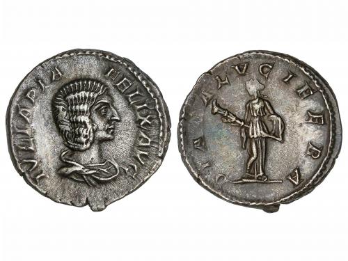 IMPERIO ROMANO. Denario. Acuñada el 211-217 d.C. JULIA DOMNA