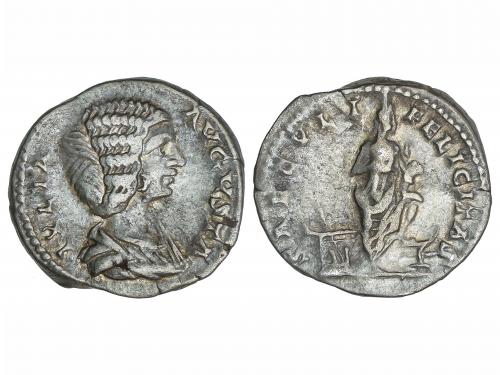 IMPERIO ROMANO. Denario. Acuñada el 196-211 d.C. JULIA DOMNA
