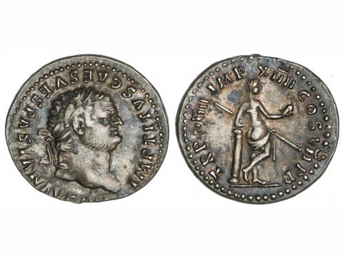 IMPERIO ROMANO. Denario. Acuñada el 79 d.C. TITO. Anv.: IMP.