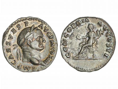 IMPERIO ROMANO. Denario. Acuñada el 72-73 d.C. VESPASIANO. A