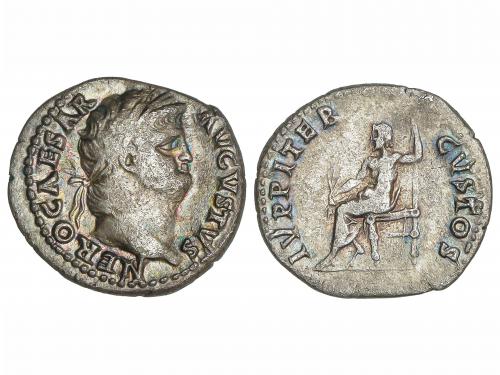 IMPERIO ROMANO. Denario. Acuñada el 63-68 d.C. NERÓN. Anv.: 
