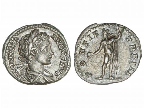 IMPERIO ROMANO. Denario. Acuñada el 200 d.C. CARACALLA. Anv.