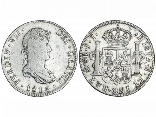 FERNANDO VII. 8 Reales. 1816. MÉXICO. J.J. 26,84 grs. (Golpe