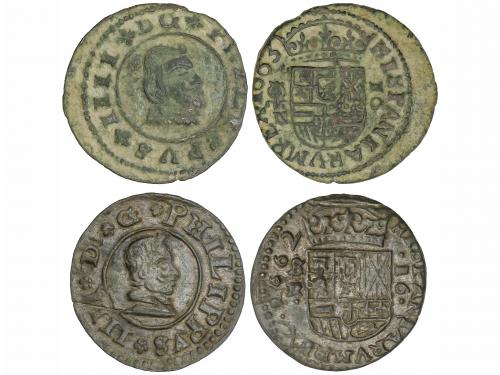 FELIPE IV. Lote 2 monedas 16 Maravedís. 1662 Sevilla-R (AC-4