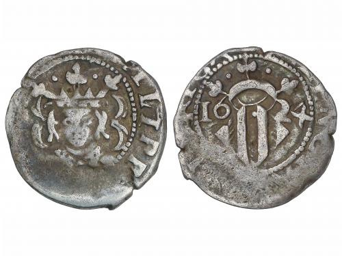 FELIPE IV. Divuité. 1624. VALENCIA. 1,78 grs. Sin valor en a