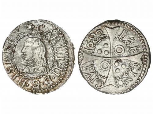 CARLOS II. Croat. 1682. BARCELONA. 2,45 grs. AC-209. MBC+. 