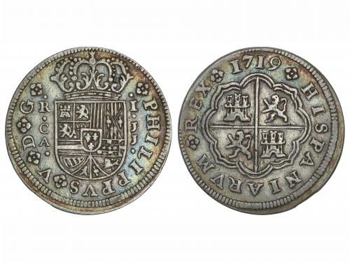 FELIPE V. Real. 1719. CUENCA. J.J. 2,52 grs. AC-351. MBC. 