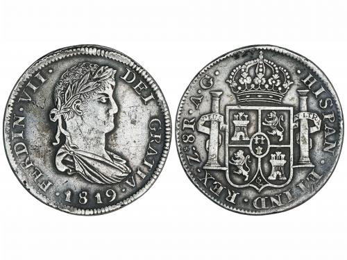 FERNANDO VII. 8 Reales. 1819. ZACATECAS. A.G. 26,43 grs. (Ra