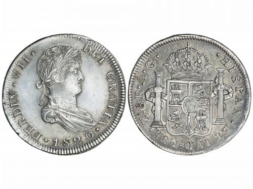 FERNANDO VII. 8 Reales. 1820. ZACATECAS. A.G. 26,97 grs. (Le