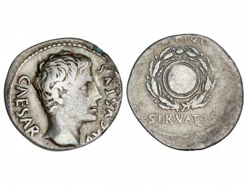 IMPERIO ROMANO. Denario. Acuñada el 19 a.C. COLONIA PATRICIA