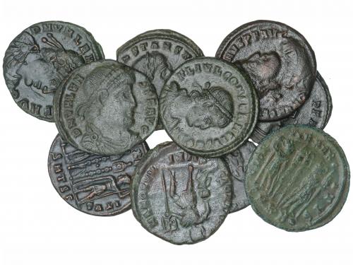 IMPERIO ROMANO. Lote 10 monedas Pequeños cobres Bajo Imperio