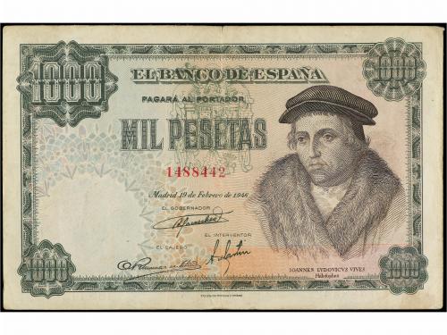 ESTADO ESPAÑOL. 1.000 Pesetas. 19 Febrero 1946. Luis Vives. 