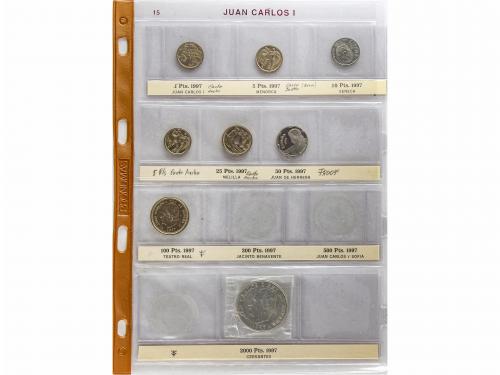 JUAN CARLOS I. Lote 314 monedas. Restos final de colección. 